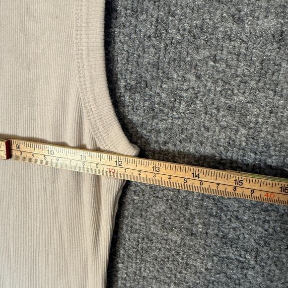 James Perse Dress Womens 1 Beige Tie Dye Tshirt Dress Sleeveless Ribbed Stretch - Picture 5 of 8